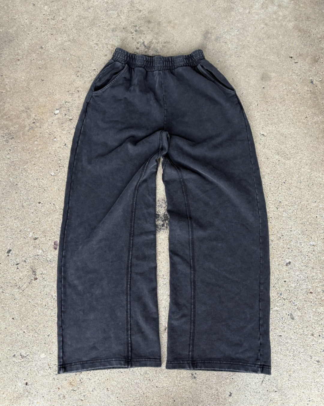 Blank Faded Black Sweatpants